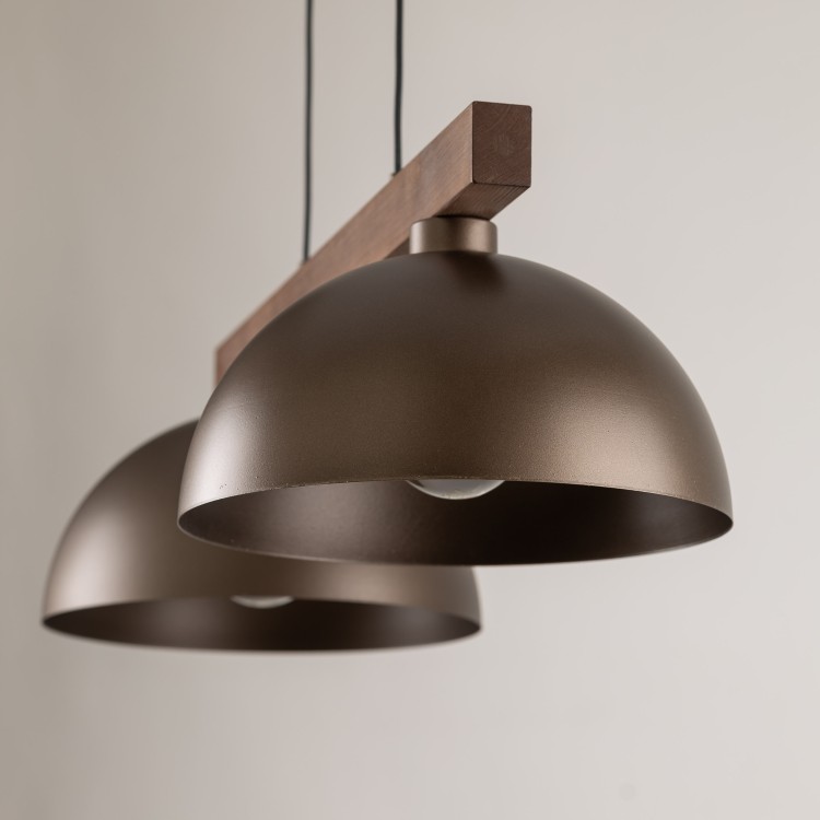 OSLO BROWN Lampa wisząca 2 4507 TK Lighting Brązowy, Orzech Brązowy