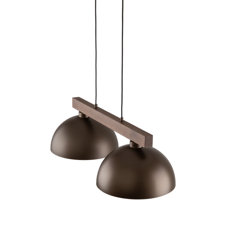 OSLO BROWN Lampa wisząca 2 4507 TK Lighting Brązowy, Orzech Brązowy