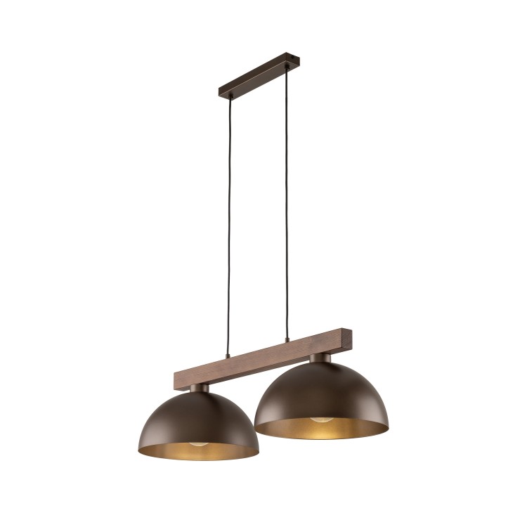 OSLO BROWN Lampa wisząca 2 4507 TK Lighting Brązowy, Orzech Brązowy