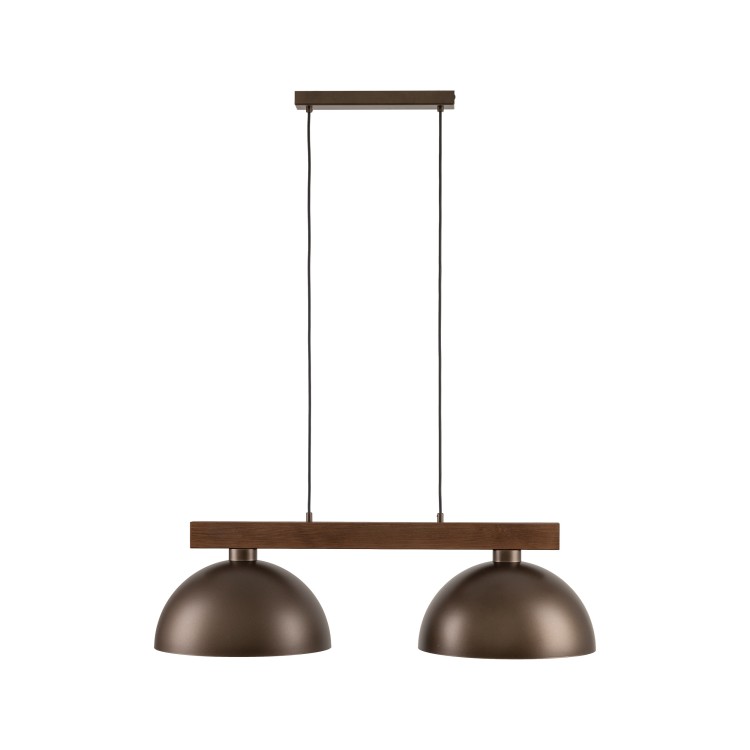 OSLO BROWN Lampa wisząca 2 4507 TK Lighting Brązowy, Orzech Brązowy