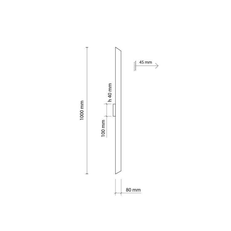 NAVI BLACK LONG Kinkiet LED 4510 TK Lighting Czarny