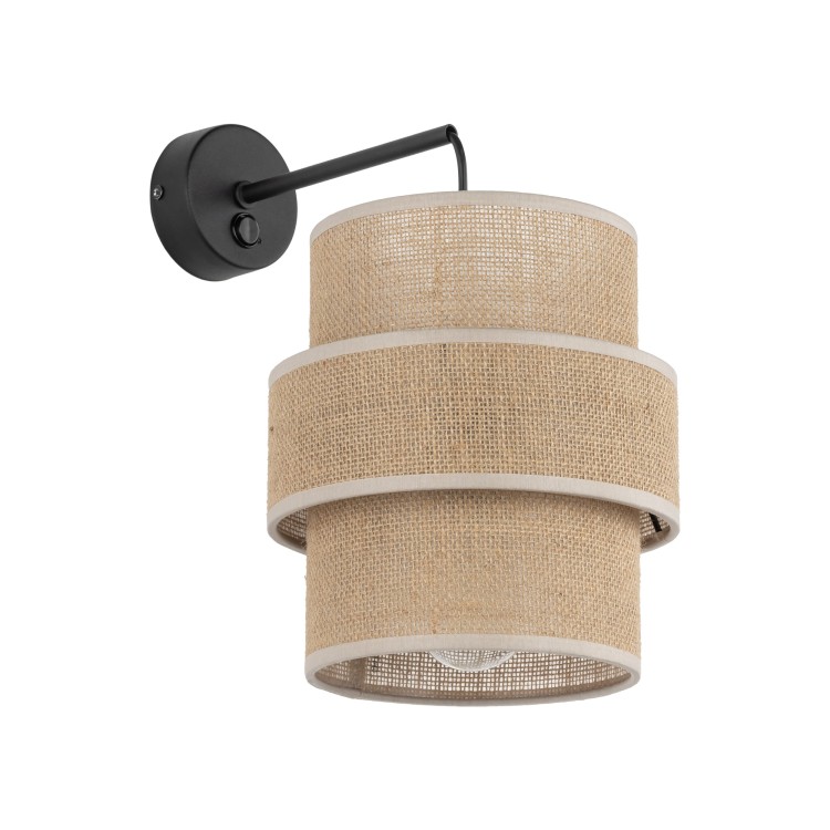 CALISTO JUTA Kinkiet 1 5400 TK Lighting Czarny Juta