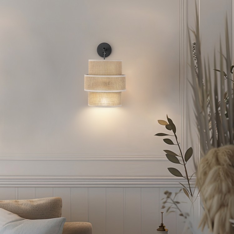 CALISTO JUTA Kinkiet 1 5400 TK Lighting Czarny Juta