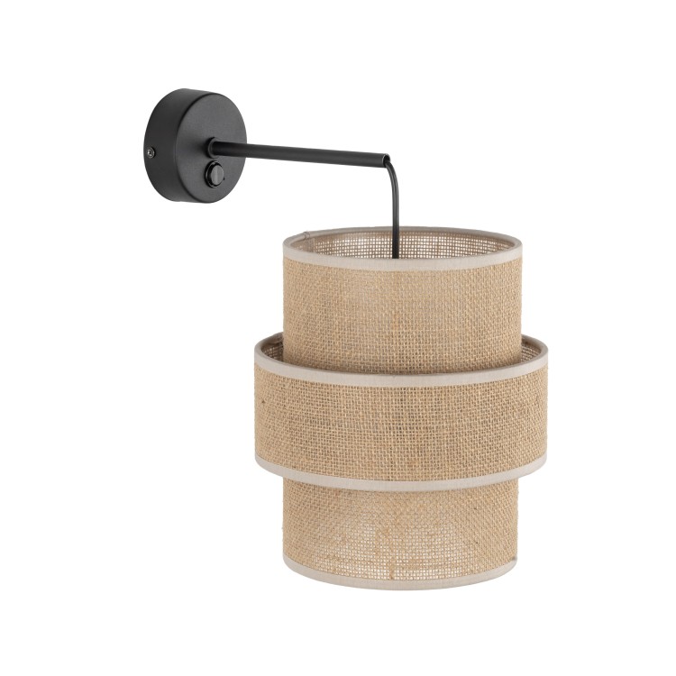 CALISTO JUTA Kinkiet 1 5400 TK Lighting Czarny Juta