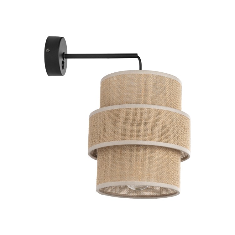CALISTO JUTA Kinkiet 1 5400 TK Lighting Czarny Juta