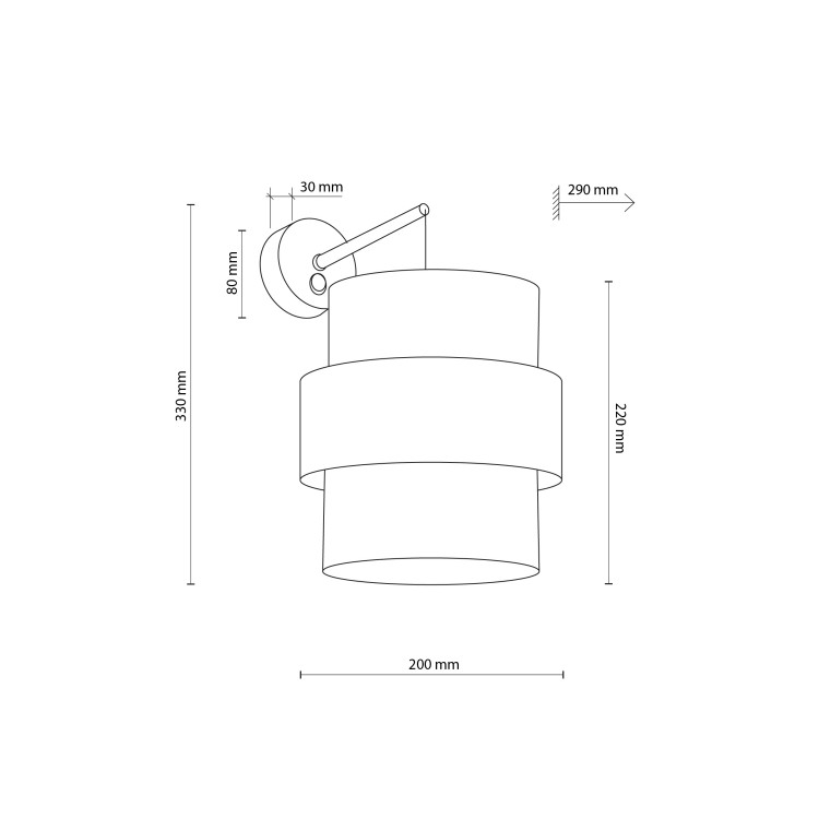 CALISTO JUTA Kinkiet 1 5400 TK Lighting Czarny Juta