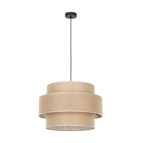 CALISTO JUTA Lampa wisząca 3 500 5402 TK Lighting Czarny Juta