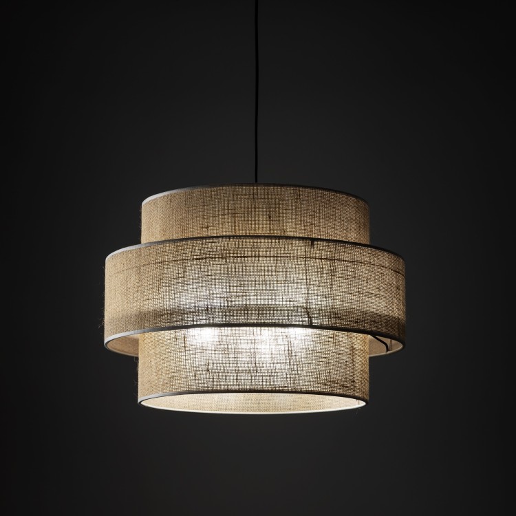 CALISTO JUTA Lampa wisząca 3 500 5402 TK Lighting Czarny Juta