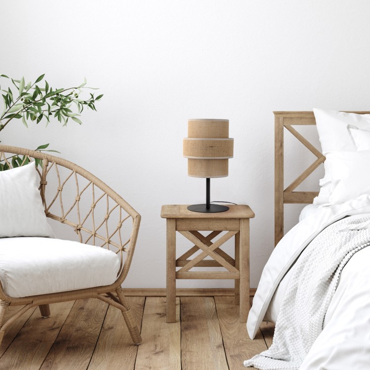 CALISTO JUTA Lampka nocna 1 5404 TK Lighting Czarny Juta