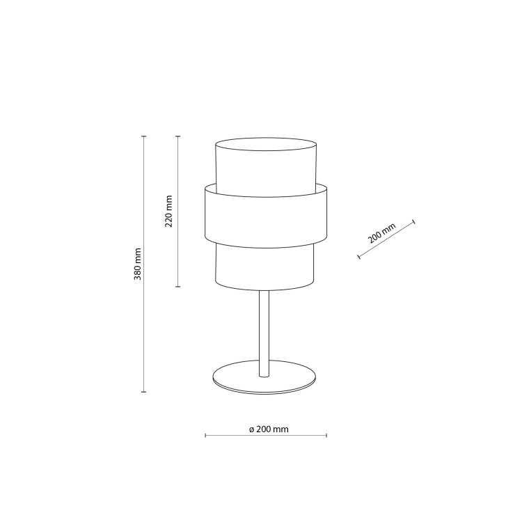 CALISTO JUTA Lampka nocna 1 5404 TK Lighting Czarny Juta