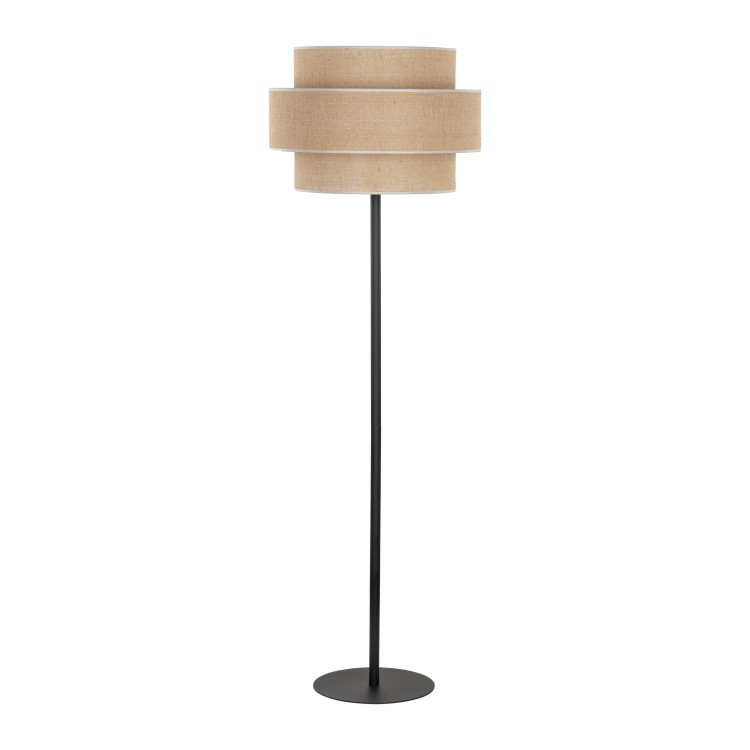 CALISTO JUTA Lampa podłogowa 1 5405 TK Lighting Czarny Juta