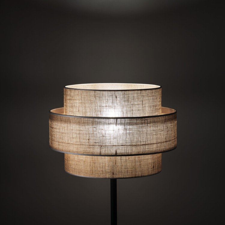 CALISTO JUTA Lampa podłogowa 1 5405 TK Lighting Czarny Juta