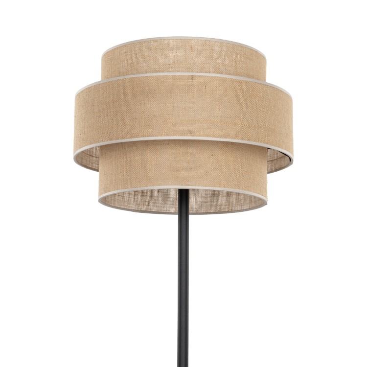 CALISTO JUTA Lampa podłogowa 1 5405 TK Lighting Czarny Juta