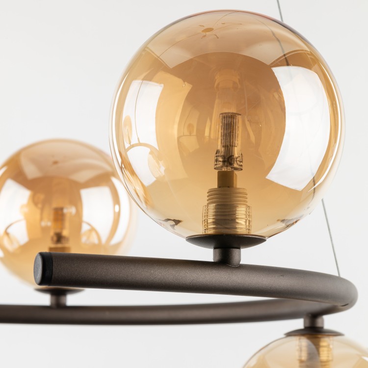ANABELLE BROWN Lampa wisząca 6 6571 TK Lighting Brązowy Bursztynowy