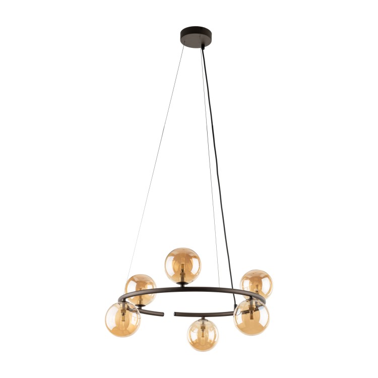 ANABELLE BROWN Lampa wisząca 6 6571 TK Lighting Brązowy Bursztynowy