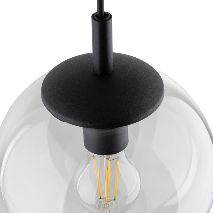 ESME TRANSPARENT Lampa wisząca 1 300 3267 TK Lighting Czarny Transparentny