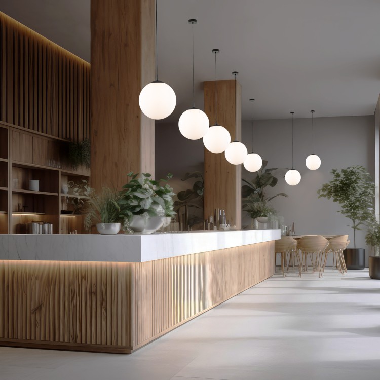 ESME WHITE Lampa wisząca 1 350 5671 TK Lighting Czarny Biały