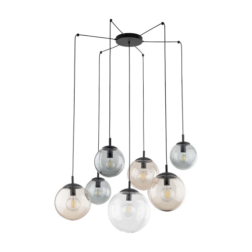 ESME MIX Lampa wisząca 7 4863 TK Lighting Czarny Transparentny, Brązowy, Grafitowy