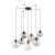 ESME MIX Lampa wisząca 7 4863 TK Lighting Czarny Transparentny, Brązowy, Grafitowy