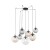 ESME MIX Lampa wisząca 7 4863 TK Lighting Czarny Transparentny, Brązowy, Grafitowy