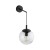 ESME TRANSPARENT Kinkiet 1 5387 TK Lighting Czarny Transparentny