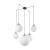 ESME WHITE Lampa wisząca 5 4791 TK Lighting Czarny Biały