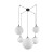 ESME WHITE Lampa wisząca 5 4791 TK Lighting Czarny Biały