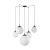 ESME WHITE Lampa wisząca 5 4791 TK Lighting Czarny Biały