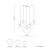 ESME MIX Lampa wisząca 5 4796 TK Lighting Czarny Transparentny, Brązowy, Grafitowy