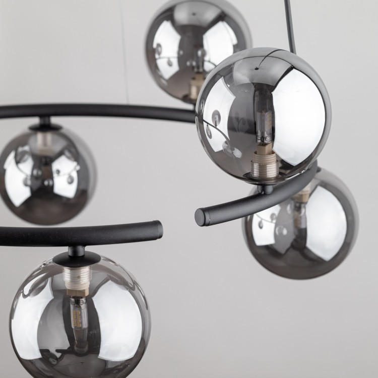 ANABELLE Lampa wisząca 8 6844 TK Lighting Czarny Grafitowy