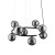 ANABELLE Lampa wisząca 8 6844 TK Lighting Czarny Grafitowy