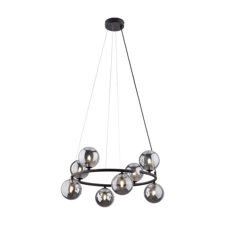 ANABELLE Lampa wisząca 8 6844 TK Lighting Czarny Grafitowy