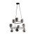 ANABELLE Lampa wisząca 9 6845 TK Lighting Czarny Grafitowy