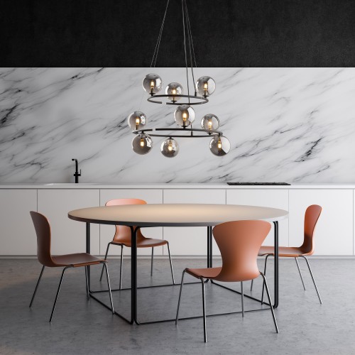 ANABELLE Lampa wisząca 9 6845 TK Lighting Czarny Grafitowy