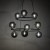 ANABELLE Lampa wisząca 9 6845 TK Lighting Czarny Grafitowy