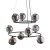 ANABELLE Lampa wisząca 9 6845 TK Lighting Czarny Grafitowy