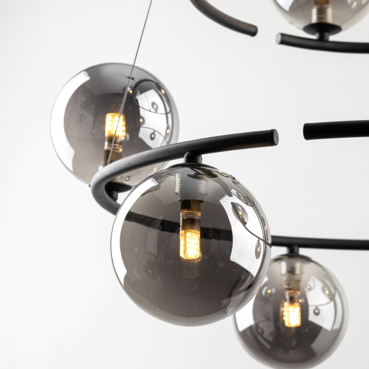 ANABELLE Lampa wisząca 9 6845 TK Lighting Czarny Grafitowy