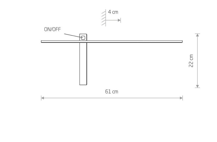 Lampa ścienna z włącznikiem IMPULSE LED S 8115 NOWODVORSKI Lighting 6W 3000K Loft oprawa oświetleniowa nowoczesny kinkiet dekoracyjny metalowy ze ściemniaczem Inspiracje Premium