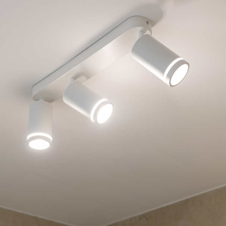 JET WHITE 3XGU10 6915 TK Lighting Biały Biały