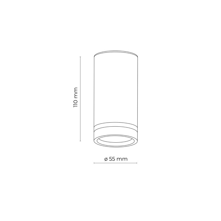 JET WHITE Downlight 1XGU10 6919 TK Lighting Biały
