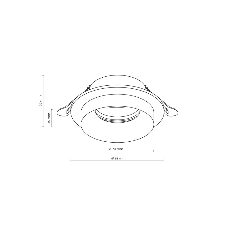 JET WHITE EYE 1XGU10 6921 TK Lighting Biały