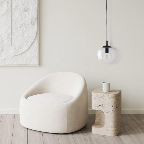 VIBE TRANSPARENT Lampa wisząca 1 200 5823 TK Lighting Czarny Transparentny