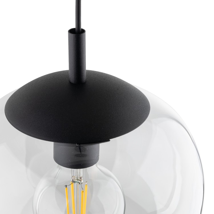 VIBE TRANSPARENT Lampa wisząca 1 200 5823 TK Lighting Czarny Transparentny
