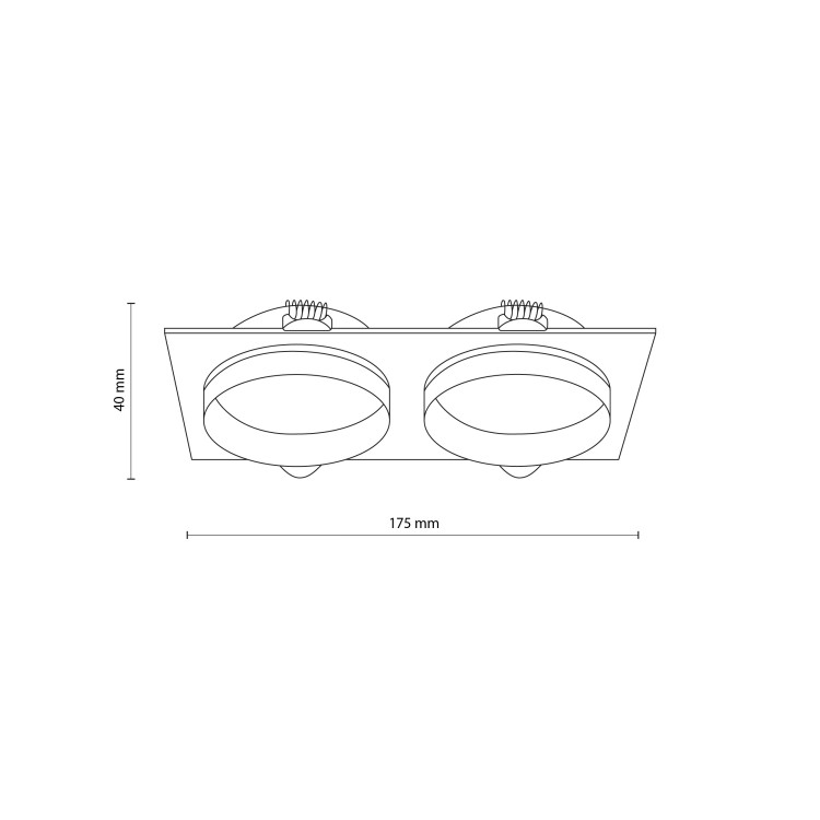 JET BLACK EYE 2XGU10 6925 TK Lighting Czarny