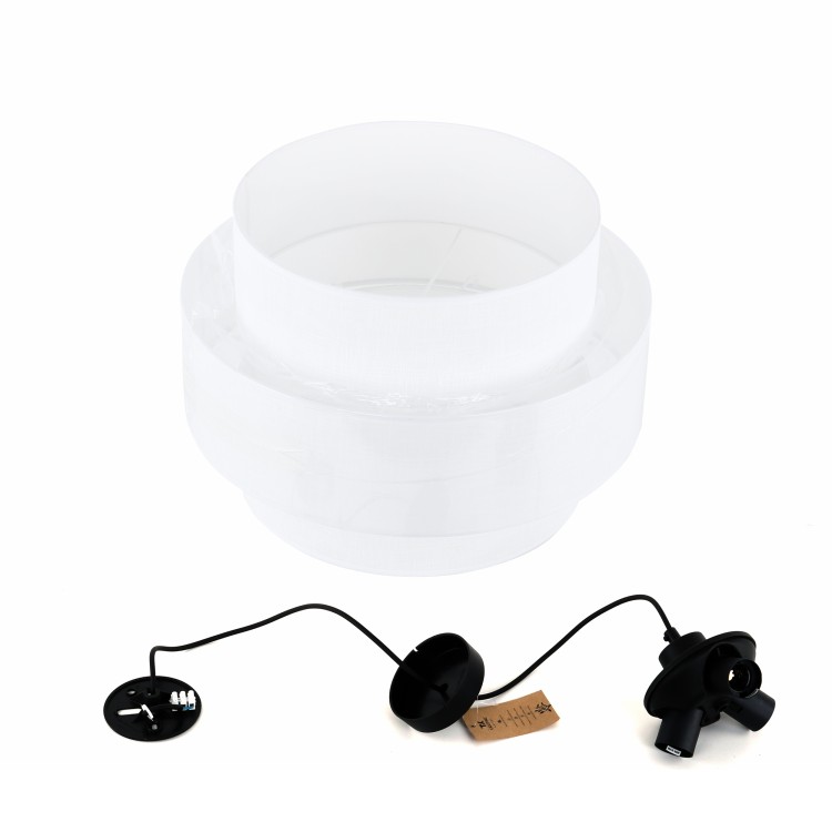 CALISTO WHITE Lampa wisząca 3 500 5363 TK Lighting Czarny Biały