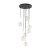 NILOS BLACK / GOLD Lampa wisząca 7 5362 TK Lighting Złoty, Czarny Transparentny