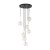NILOS BLACK / GOLD Lampa wisząca 7 5362 TK Lighting Złoty, Czarny Transparentny