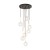 NILOS BLACK / GOLD Lampa wisząca 7 5362 TK Lighting Złoty, Czarny Transparentny
