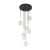 NILOS BLACK / GOLD Lampa wisząca 7 5362 TK Lighting Złoty, Czarny Transparentny