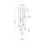 NILOS BLACK / GOLD Lampa wisząca 7 5362 TK Lighting Złoty, Czarny Transparentny